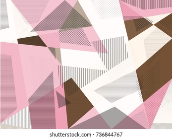 Creative greeting card in Memphis style. Modern design. Hipster style background.  Designs for cards, posters, invitations, clothing. Vector