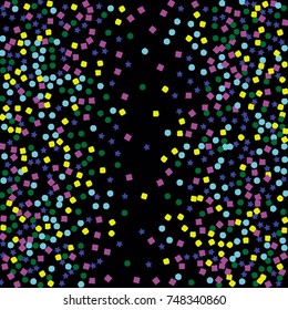 Creative greeting card in the style of Confetti. Modern design. Background in the style of hipster. Design for cards, posters, invitations, clothes. Vector