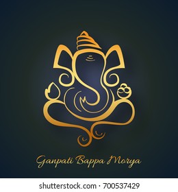 Creative Greeting Card,Poster Or Banner For Hindu Festival Ganesh Chaturthi Celebration Or Shubh Deepawali.
