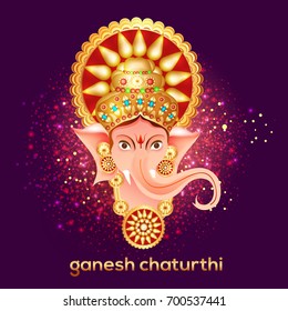 Creative Greeting Card,Poster Or Banner For Hindu Festival Ganesh Chaturthi Celebration Or Shubh Deepawali.
