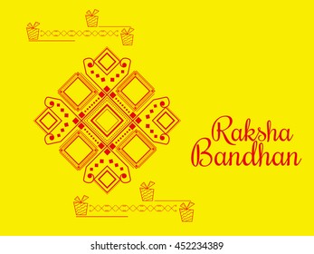 Creative greeting card,poster or banner for indian festival of raksha bandhan celebration.