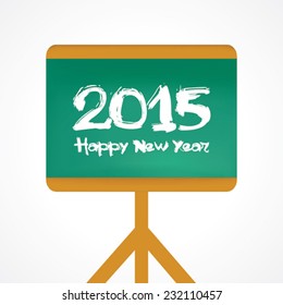 Creative greeting for New year 2015 stock vector