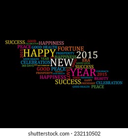 Creative greeting for New year 2015 stock vector