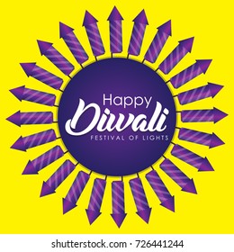 Creative greetings vector illustration for indian festival diwali celebrations. Can be used for advertisement, poster, banner and backgrounds. (Translation - Happy Diwali)