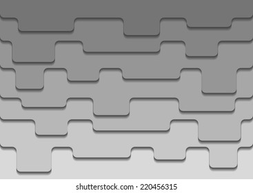 Creative grey vector background with 3d overlap design