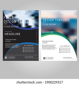 Creative grey and white vector flyer template design