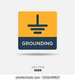 Kreatives (Grounding) Symbol, Vektorzeichen.