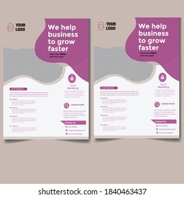 Creative Grow faster business flyer template with Photo