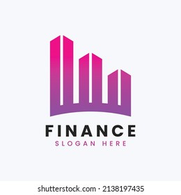 Creative growth data finance modern accounting logo design