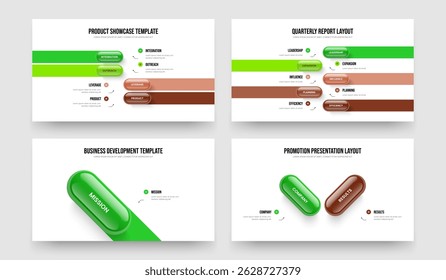 Crescimento criativo Quatro Cinco Um Dois Passo Infográfico Frame Design Vetor Illustration Set. Coleção de Modelos de Apresentação de Diagrama de Elemento da Campanha da Empresa 4 5 1 2.