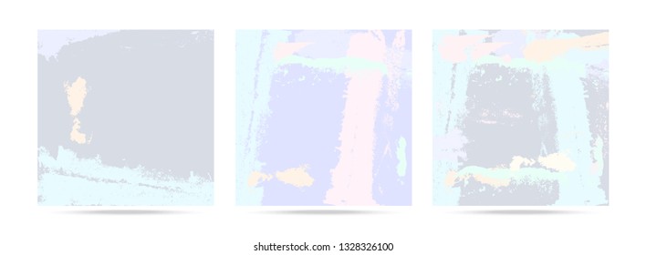 Creative grunge art backgrounds with different shapes and textures. Collage, Square cover.