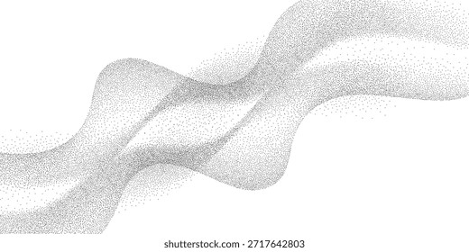 Creative grunge curved gradient wave texture. Abstract vector background art