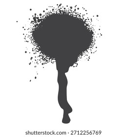 Creative grunge splash artwork featuring scattered ink drops and irregular paint stains for digital design elements.