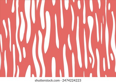 Creative grunge tiger skin seamless pattern. Abstract animal fur endless backdrop. Modern zebra skin, stripes wallpaper. Pink and red colors.