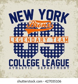Creative grunge t-shirt graphic design,  vintage print stamp, Sports wear typography emblem, Vector