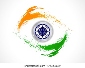 Creative grungy Indian flag design for Indian Republic day and Independence Day. Vector illustration 