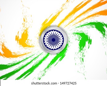 Creative grungy Indian flag design for Indian Republic day and Independence Day. Vector illustration 