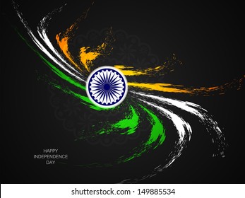Creative grungy Indian flag design for Indian Republic day and Independence Day. Vector illustration