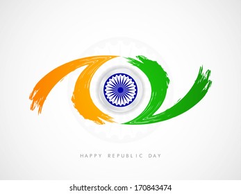 Creative grungy Indian flag design for Indian Republic day. Vector illustration