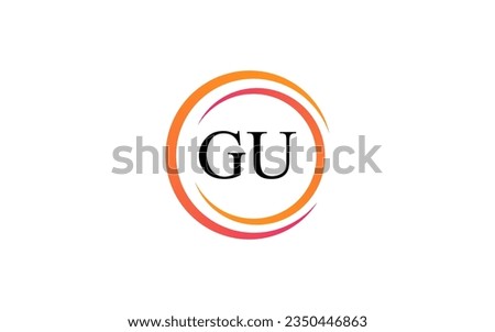 Creative GU Letter  Logo Design Vector Zdjęcia stock © 