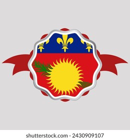 Creative Guadeloupe Flag Sticker Emblem