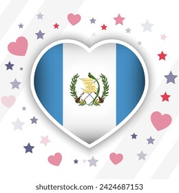 Creative Guatemala Flag Heart Icon
