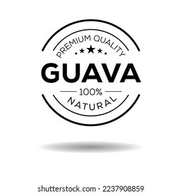 Creativo (guayaba), etiqueta guayaba, ilustración vectorial.