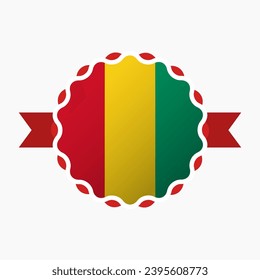 Creative Guinea Flag Emblem Badge