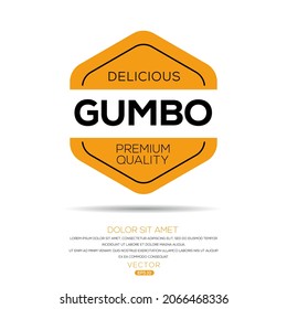 Creative (gumbo) Logo, Gumbo  Sticker, Vector Illustration.