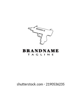 creative gun design logo template icon modern vector illustration