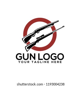 Creative Gun Logo Design. Gun Logo Template Ready to Use. Gun Vector