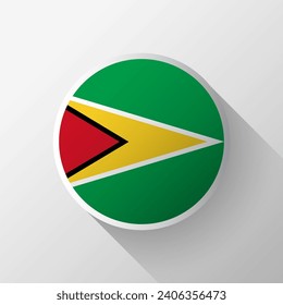 Creative Guyana Flag Circle Badge