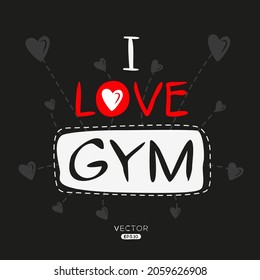 Creative gym lettering, Can be used for stickers and tags, T-shirts, invitations, vector illustration.