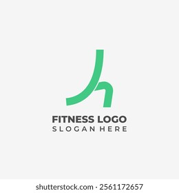 Creative Gym Lineart Logo Vector for Green Sports Branding