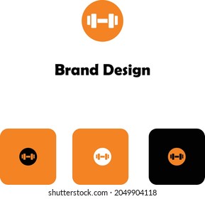 Plantilla de diseño de logotipo de gimnasio creativo con elementos de gimnasio.