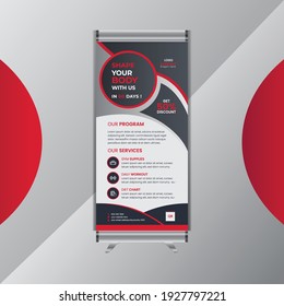 Creative gym rack card for promotion. Easy to change image. This item can describe all the facilities of a gym center. 
Useful for any startup gymnasium.  