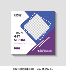 Creative gym social media post template