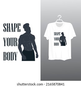 Creative gym t shirt design.