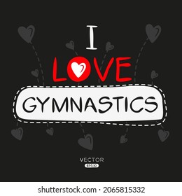 Creative Gymnastics lettering, Can be used for stickers and tags, T-shirts, invitations, vector illustration.