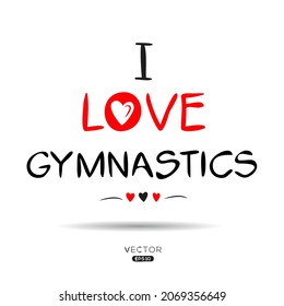 Creative Gymnastics lettering, Can be used for stickers and tags, T-shirts, invitations, vector illustration.