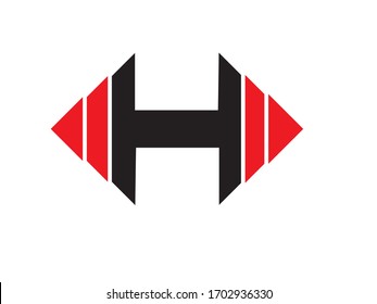 diseño creativo del logotipo de la marca H.