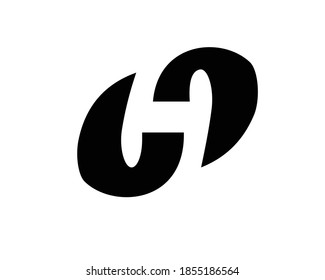 creativo h diseño inicial de la letra del logotipo