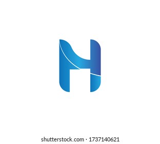 Creative H Letter Blue Logo Template Stock Vector (Royalty Free ...