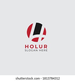 Plantilla de diseño de logotipo de letras H creativas 