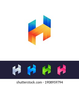 Creative H Letter Logo Design - H Logo Design Vector - Awesome H Icon Template