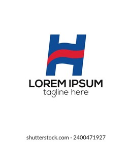 Creative H letter logo design concept isolated vector template for business illustration