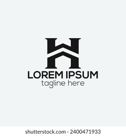 Creative H letter logo design concept isolated vector template for business illustration