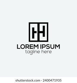 Creative H letter logo design concept isolated vector template for business illustration