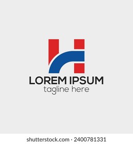 Creative H letter logo design concept isolated vector template for business illustration