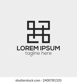 Diseño de logotipo de letra H creativa concepto de plantilla vectorial aislada para ilustración de negocio